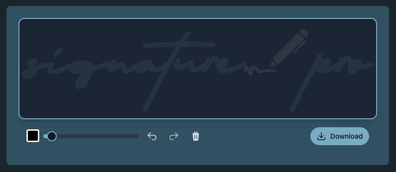 Handwritten Signature Maker Interface